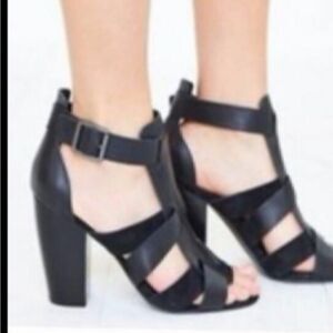 Modern Caged strap heels. 